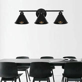 Three headed Iron Industrial Black Wall Lamps - Clowas